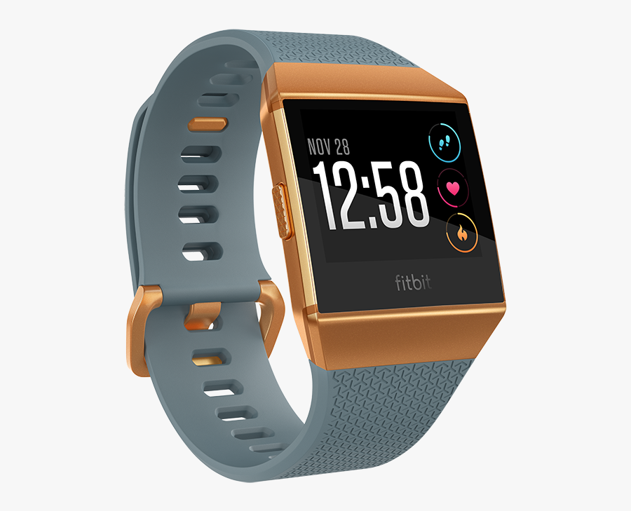 Transparent Fitbit Clipart Fitbit Ionic Slate Blue & Burnt Orange