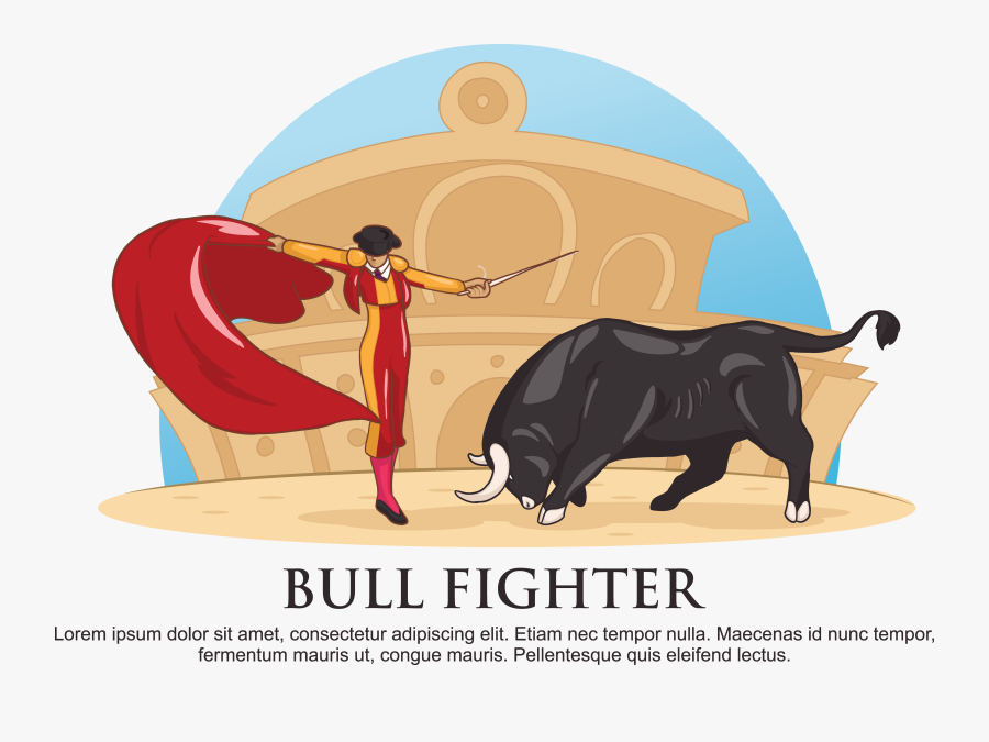 Bullfighting Cliparts - Spanish Bull Fights Clipart, Transparent Clipart