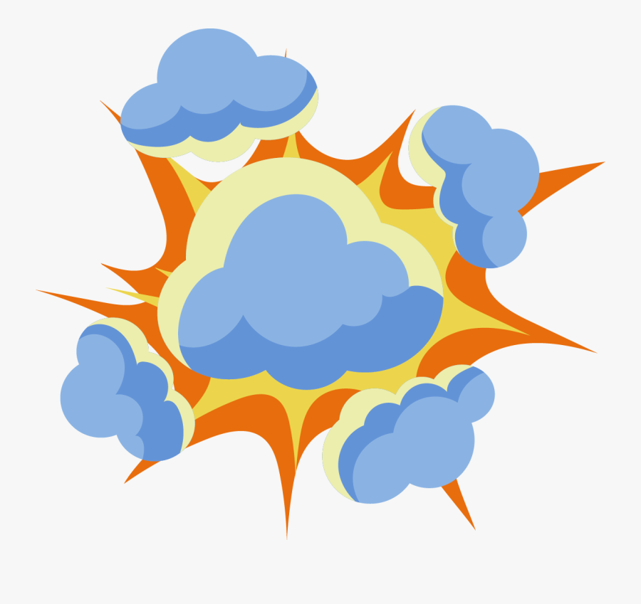 Clipart Black And White Download Art Cool Cartoon Cloud - Explosion Blue Png, Transparent Clipart