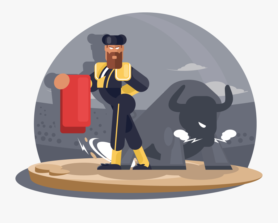 Fighting Bull A Matador - Bullfighting, Transparent Clipart