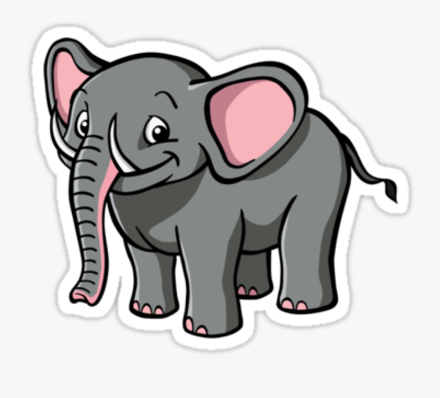Cartoon Elephant Clipart Black And White, Transparent Clipart