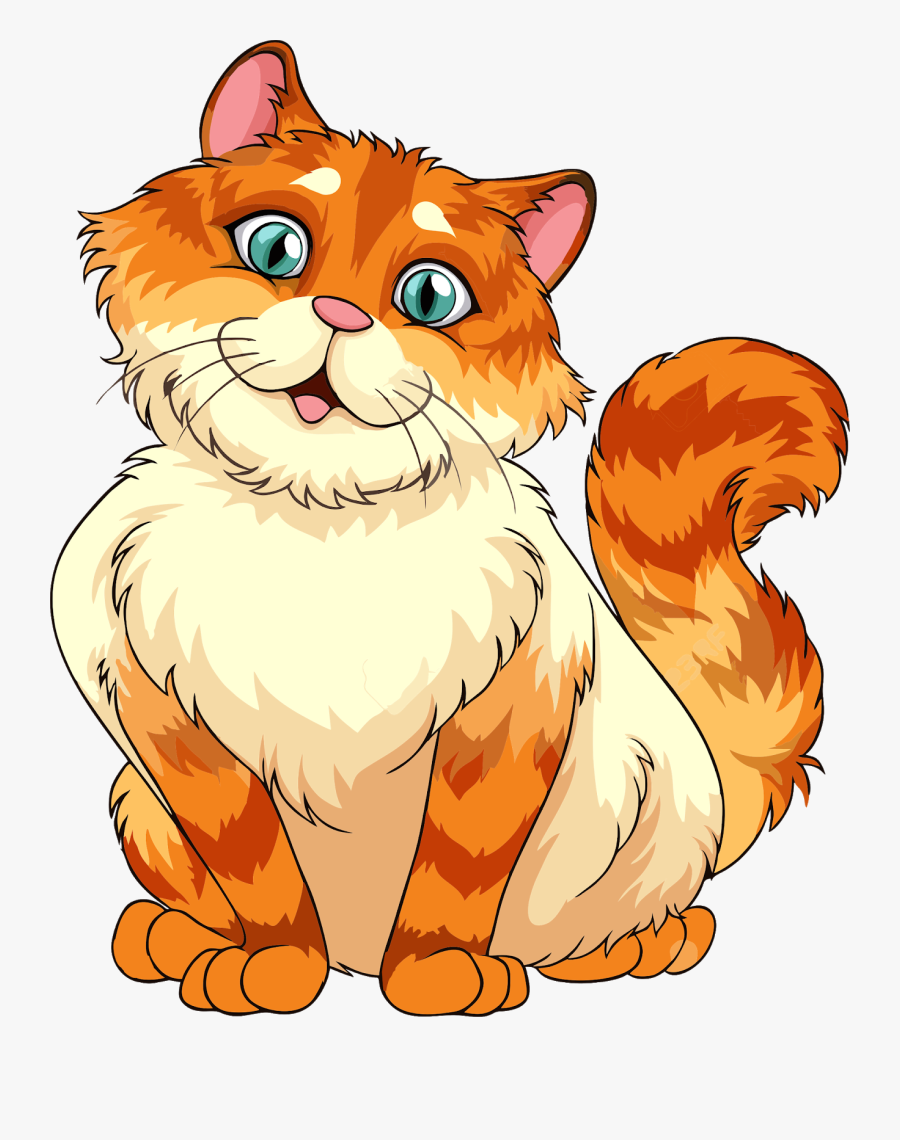 Long Hair Cute Kitten Clipart, Transparent Clipart