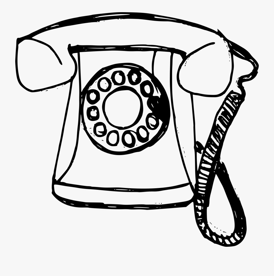 Old Png Transparent - Telephone Drawing Png, Transparent Clipart
