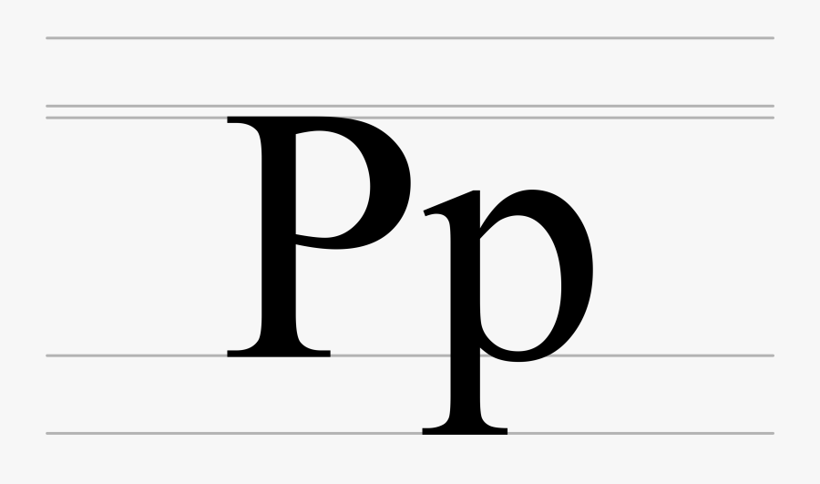 P Clipart Lowercase - Capital And Lowercase P, Transparent Clipart