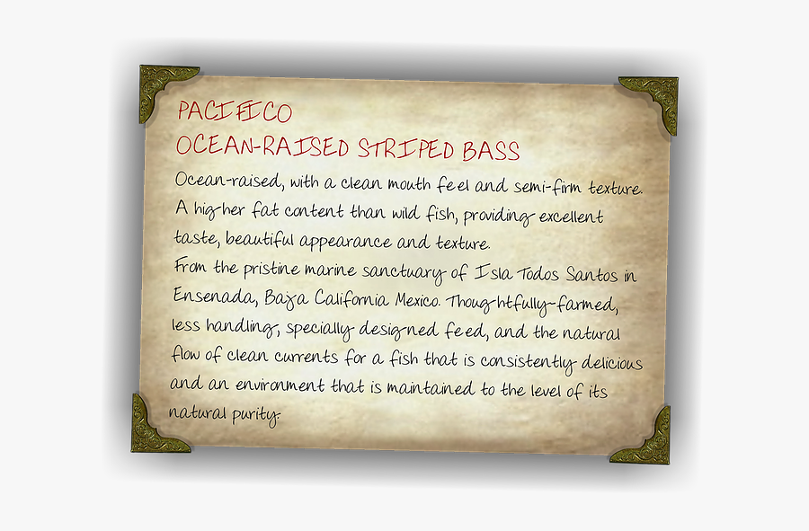 Cult Meats Pacifico Striped Bass Text Bl - Vellum, Transparent Clipart
