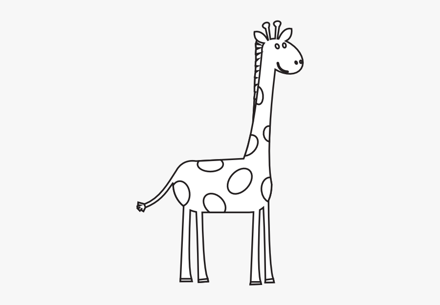 Thumb Image - Black And White Giraffe Clip Art, Transparent Clipart