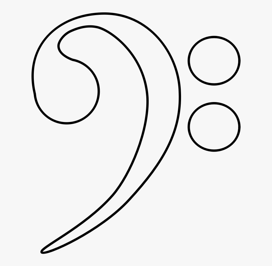 Bass Clip Art - White Bass Clef Png, Transparent Clipart