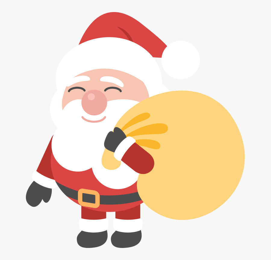 Clipart Present Shoebox - Santa Claus, Transparent Clipart