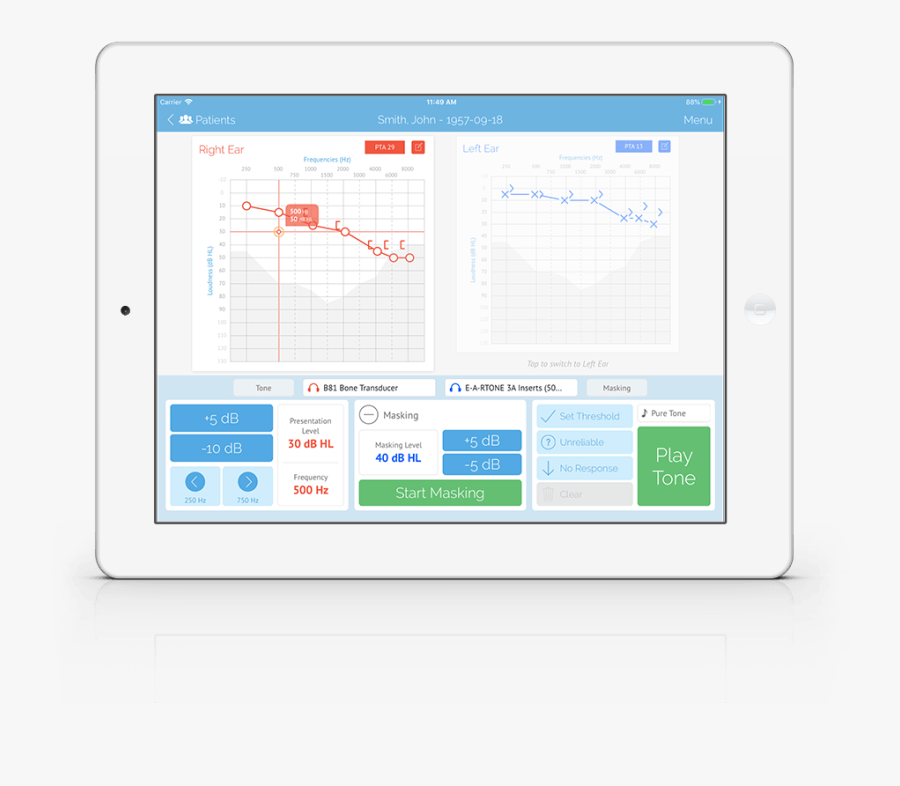 Vector Screening Ipad - Shoebox Audiometry App, Transparent Clipart