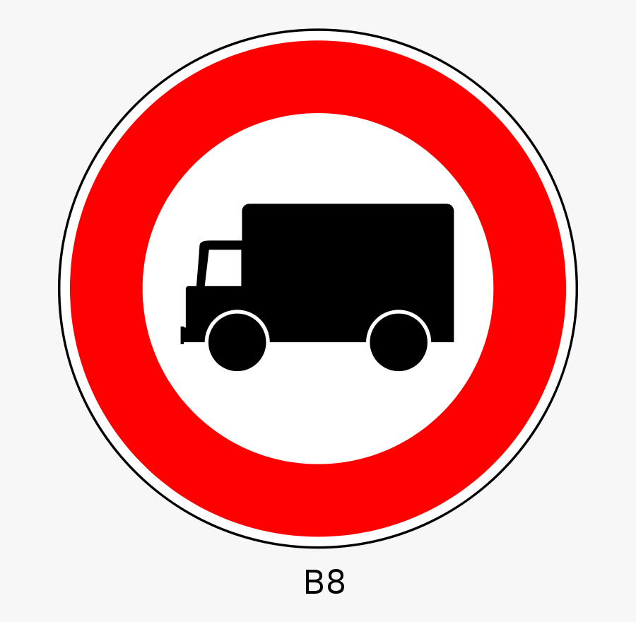 ป้าย จราจร รถ บรรทุก, Transparent Clipart