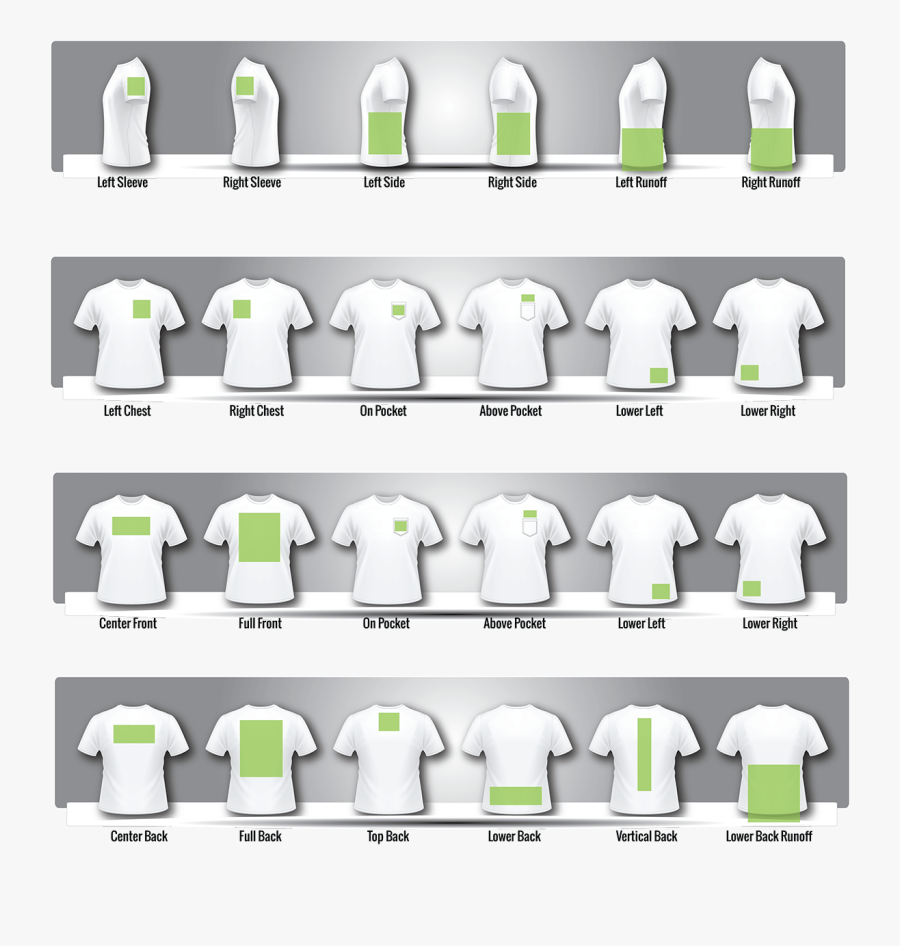T Shirt Print Size Chart , Free Transparent Clipart - ClipartKey