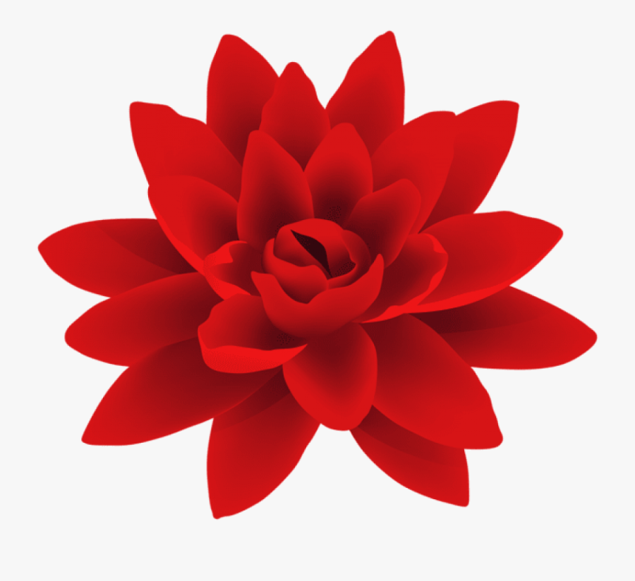 Transparent Flowers Png Tumblr - Transparent Background Red Flower Clipart, Transparent Clipart