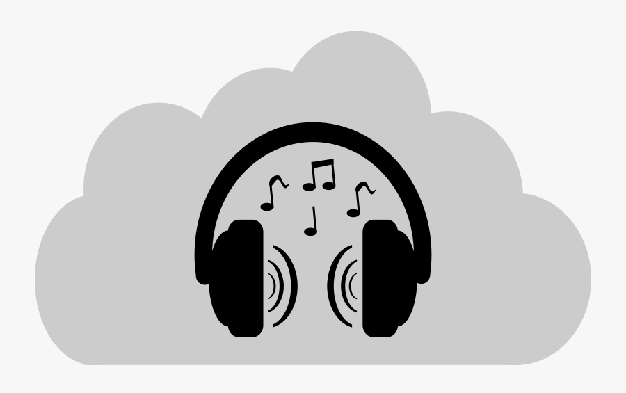 Cloud Sound 3 - Music Headphones Clip Art, Transparent Clipart