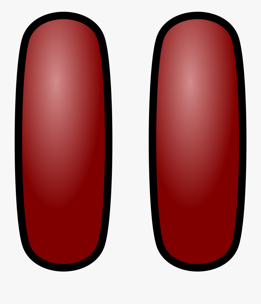 Pause Button, Red, For Media Player - ปุ่ม หยุด สี แดง, Transparent Clipart