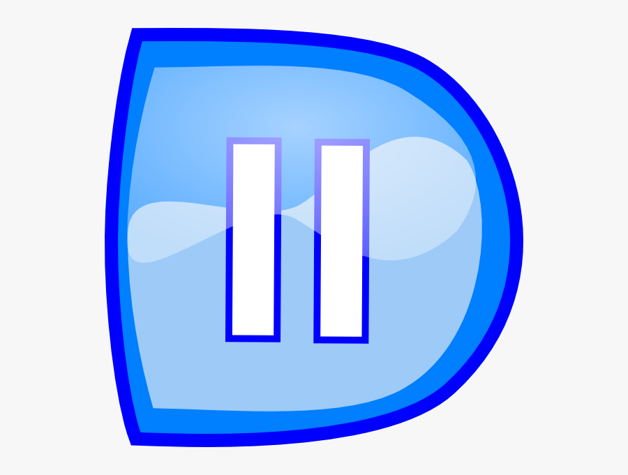 Blue Pause Button Svg Clip Arts - Pause On Button Png, Transparent Clipart