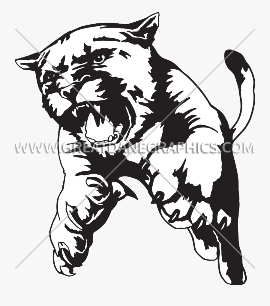 Cougar Full Body - T-shirt, Transparent Clipart