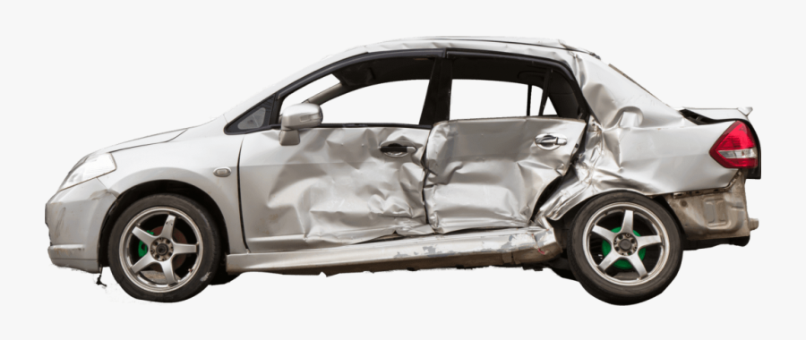 Repairing Accident Car - Damaged Car Side View, Transparent Clipart