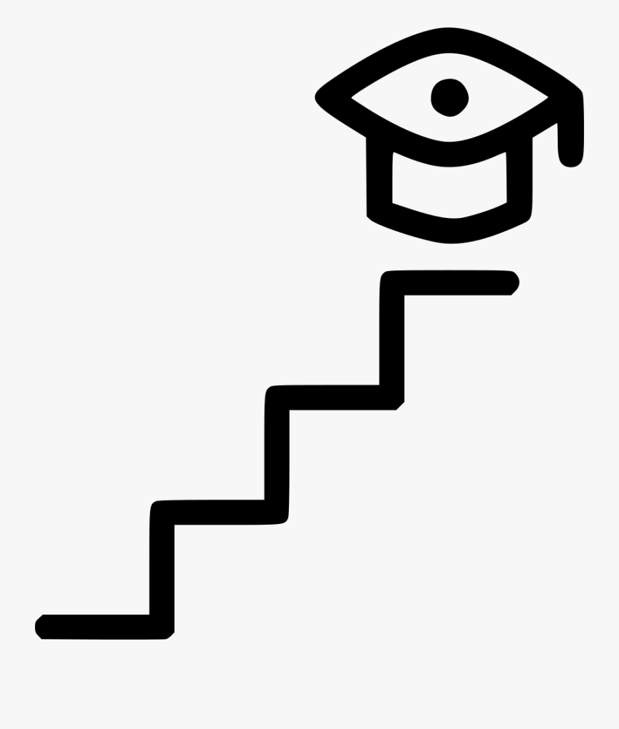 Higher Studies Graduation College Ladder Climb Svg - Graduation Ladder, Transparent Clipart