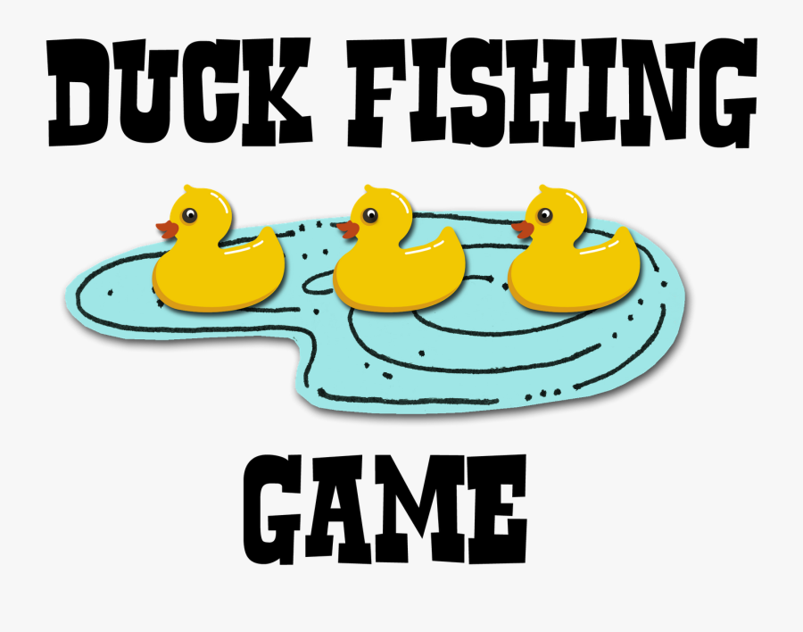 Duck Fishing Game Sign, Transparent Clipart