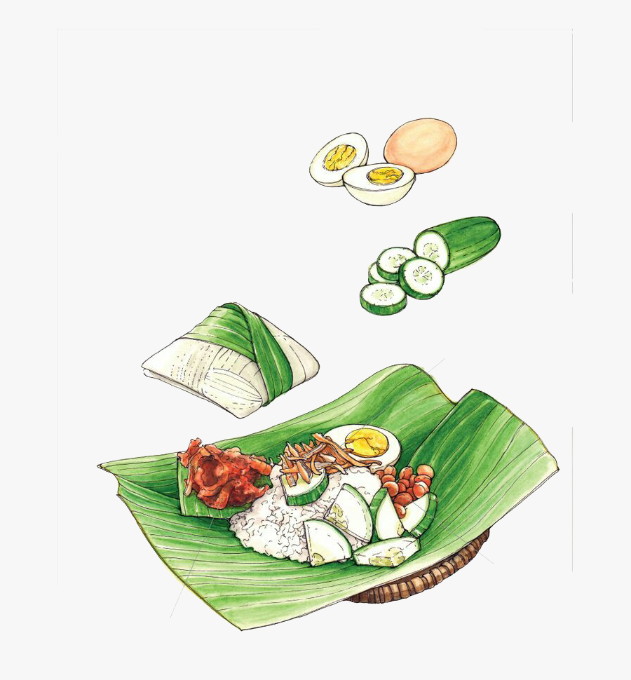 Transparent Vietnamese Food Clipart - Nasi Lemak Png, Transparent Clipart