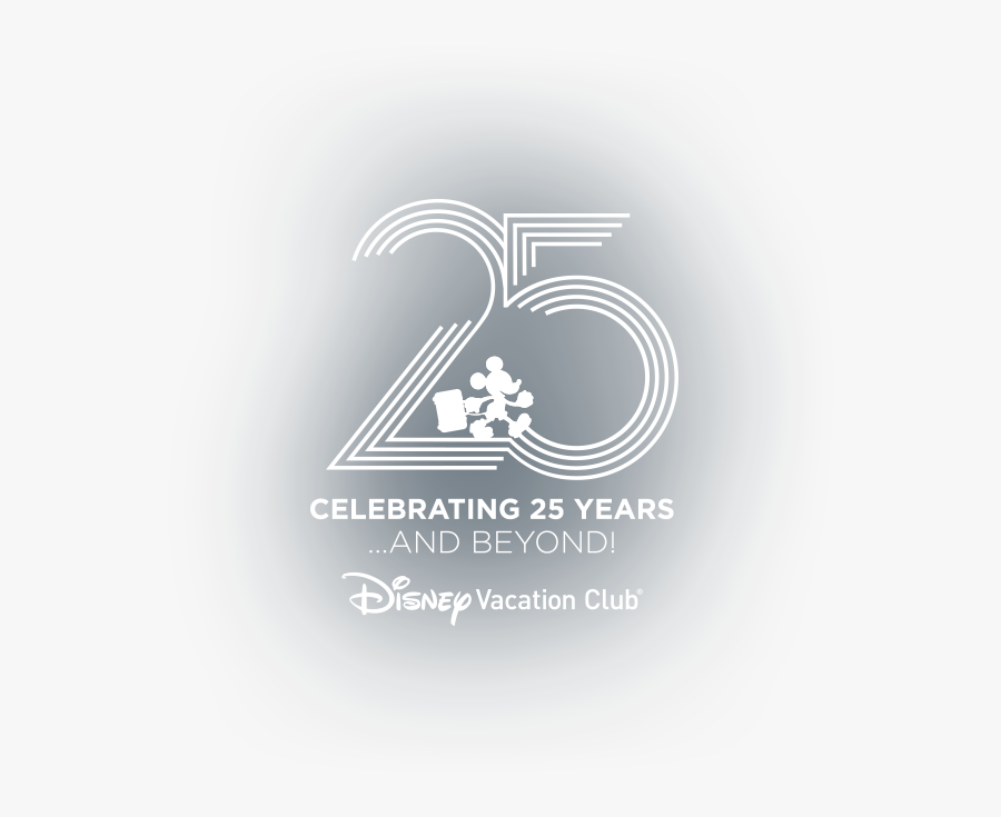 Disney Vacation Club Dvc 25th Anniversary Logo - Logo 25 Years Anniversary, Transparent Clipart