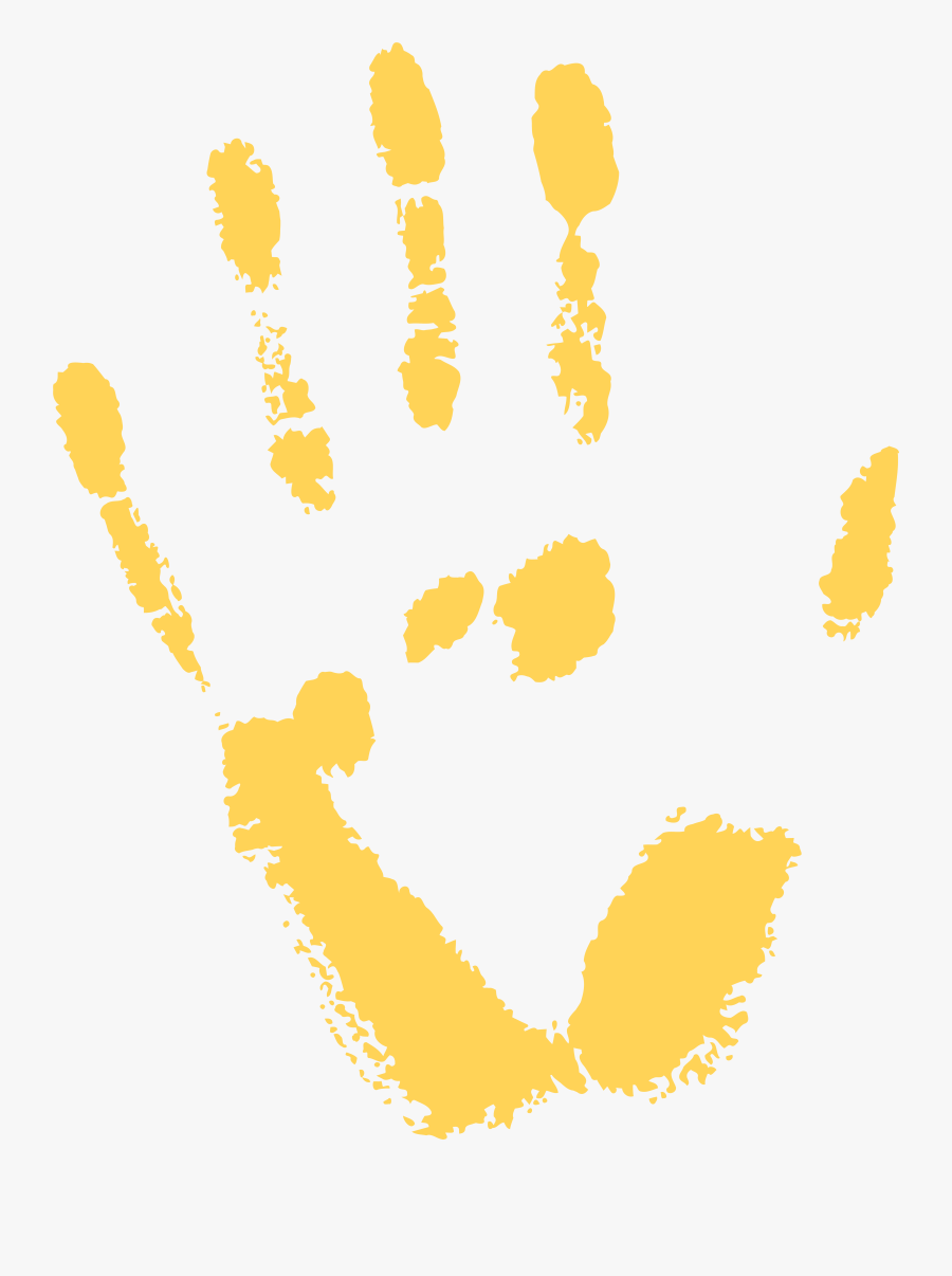 Handprint Clipart Gold, Transparent Clipart