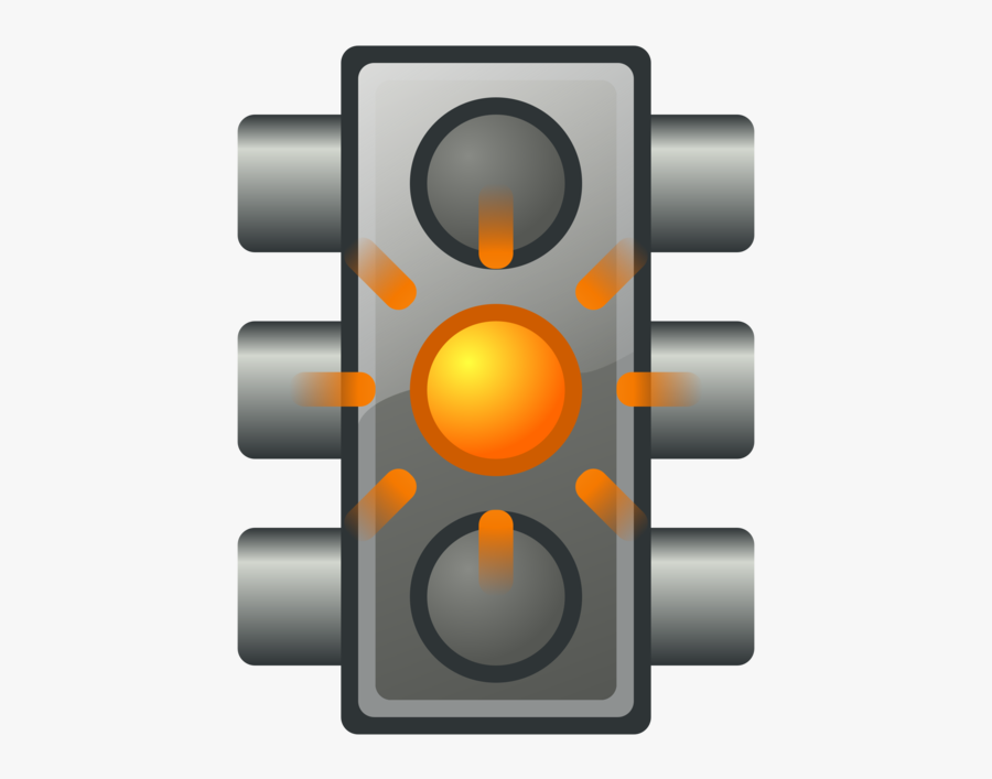 Technology,traffic Light,light - Flashing Amber Traffic Light, Transparent Clipart