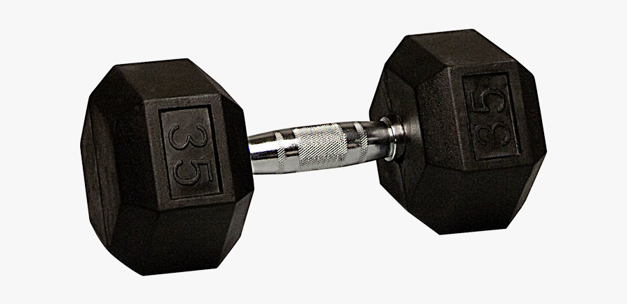 Dumbbells Clipart Transparent Background - 50 Lbs Rubber Hex Dumbbells, Transparent Clipart