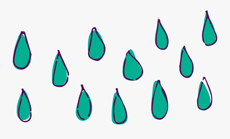 Raindrop Material Cartoon Rain Drawing Free Transparent - Cartoon Rain Transparent Background, Transparent Clipart