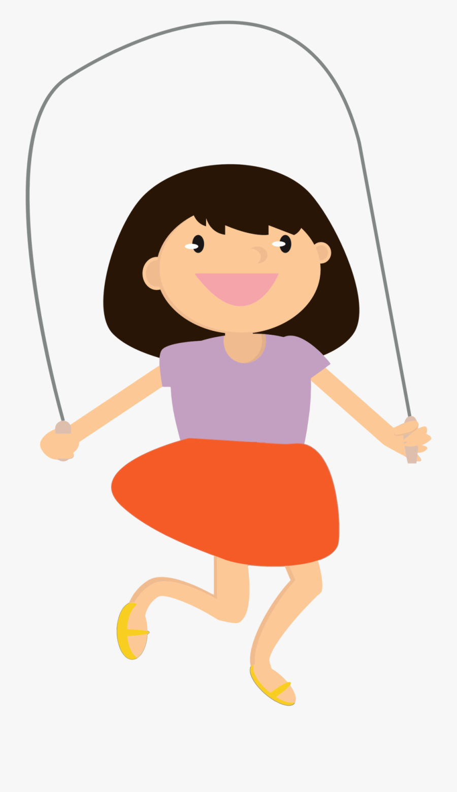 Art,child,shoe - Cartoon Girl Jump Roping, Transparent Clipart