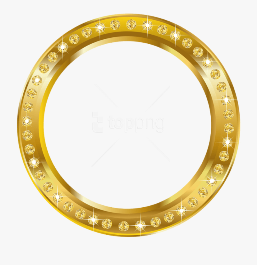 Gold Lace Border Png - Gold Round Frame Png, Transparent Clipart
