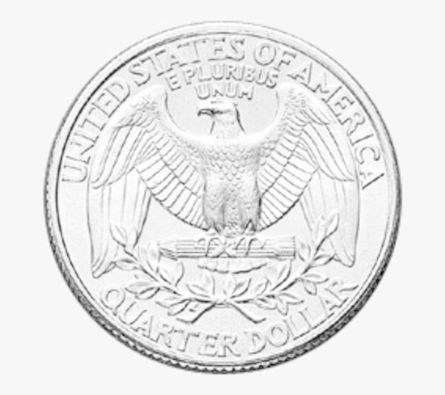 Quarter Coin Penny Clip Art - Quarter Tails Transparent, Transparent Clipart