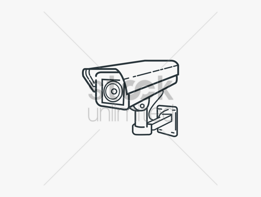 Surveillance Camera Vector Image - Drawing, Transparent Clipart