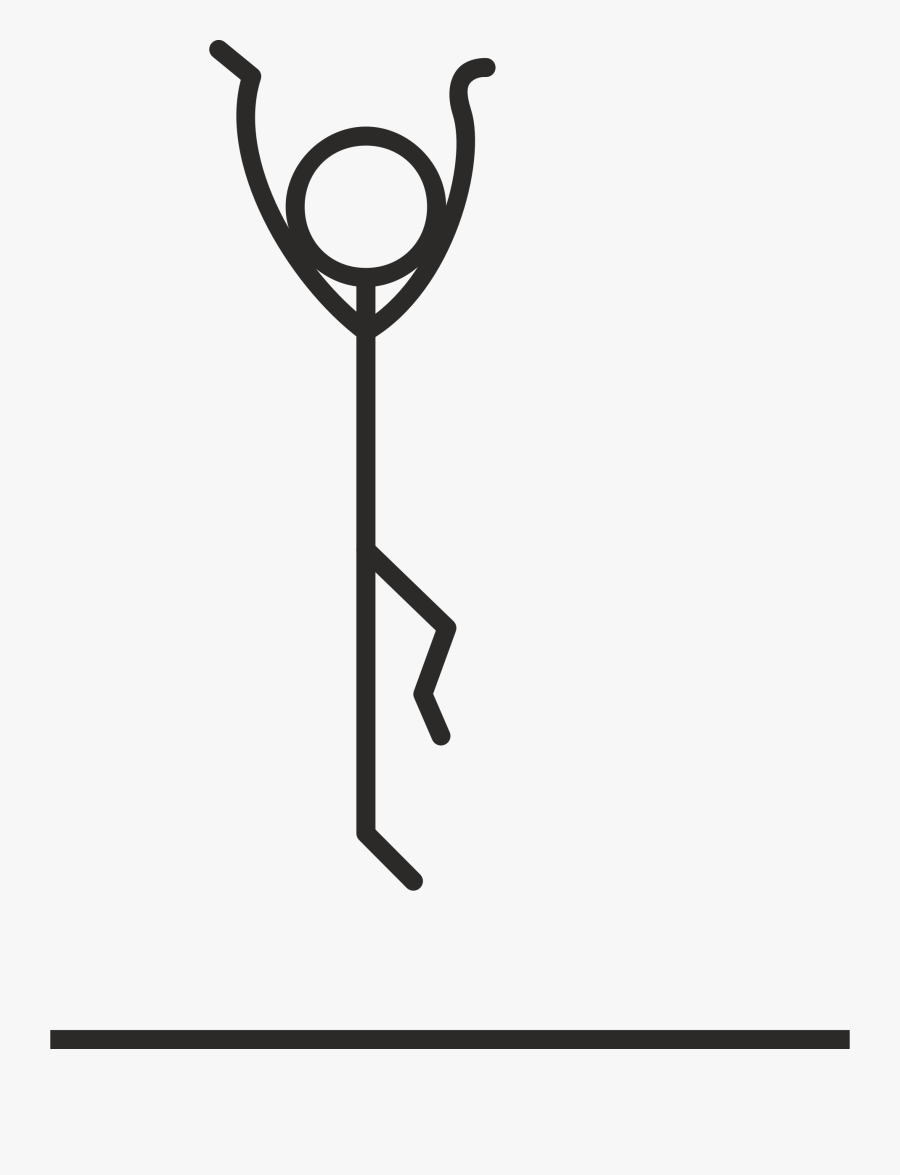 Transparent Girl Stick Figure Png - Stick Figure Jumping, Transparent Clipart