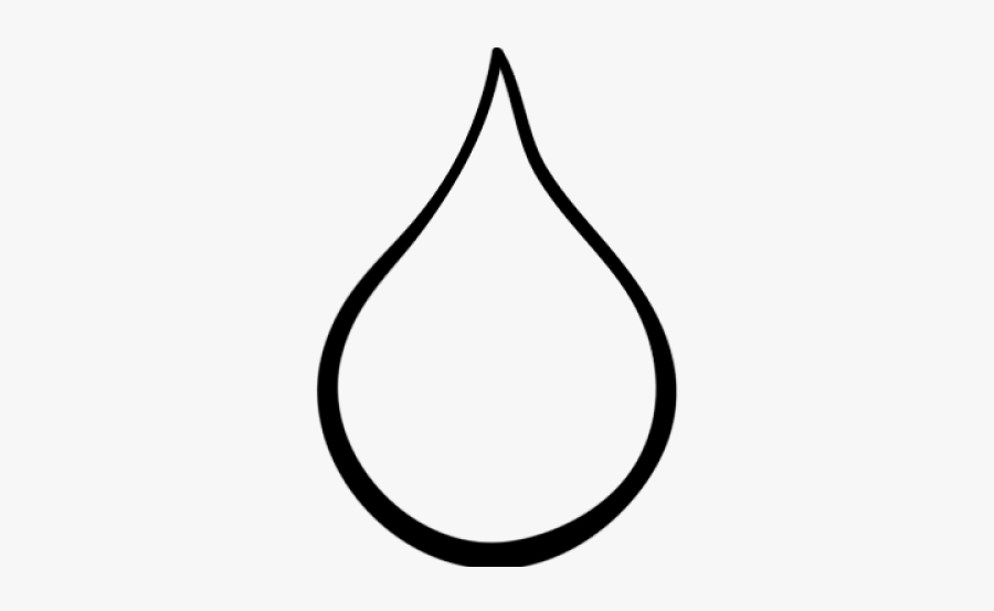 Outline Of A Raindrop - Line Art, Transparent Clipart