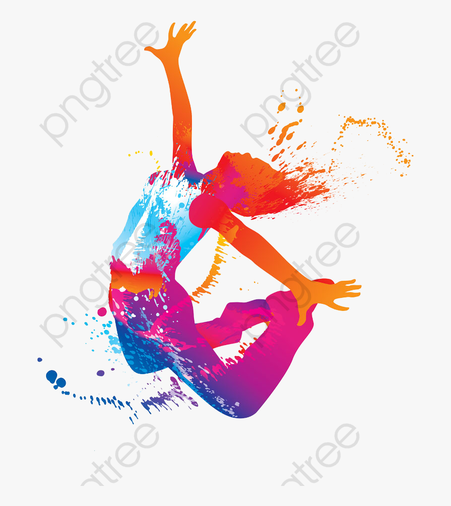 Jumping Woman - Happy World Dance Day, Transparent Clipart
