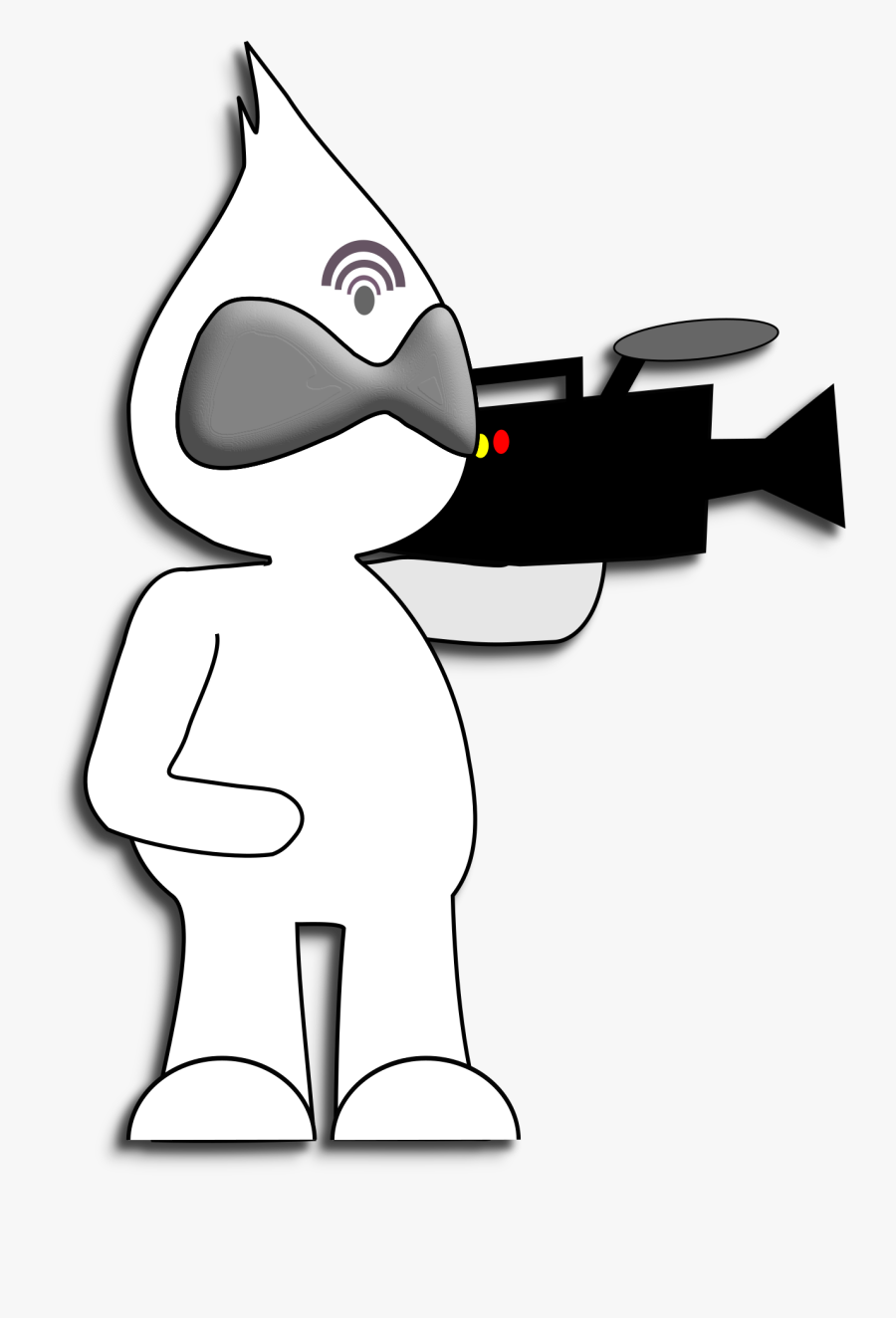 White Character Video Camera Clip Arts, Transparent Clipart