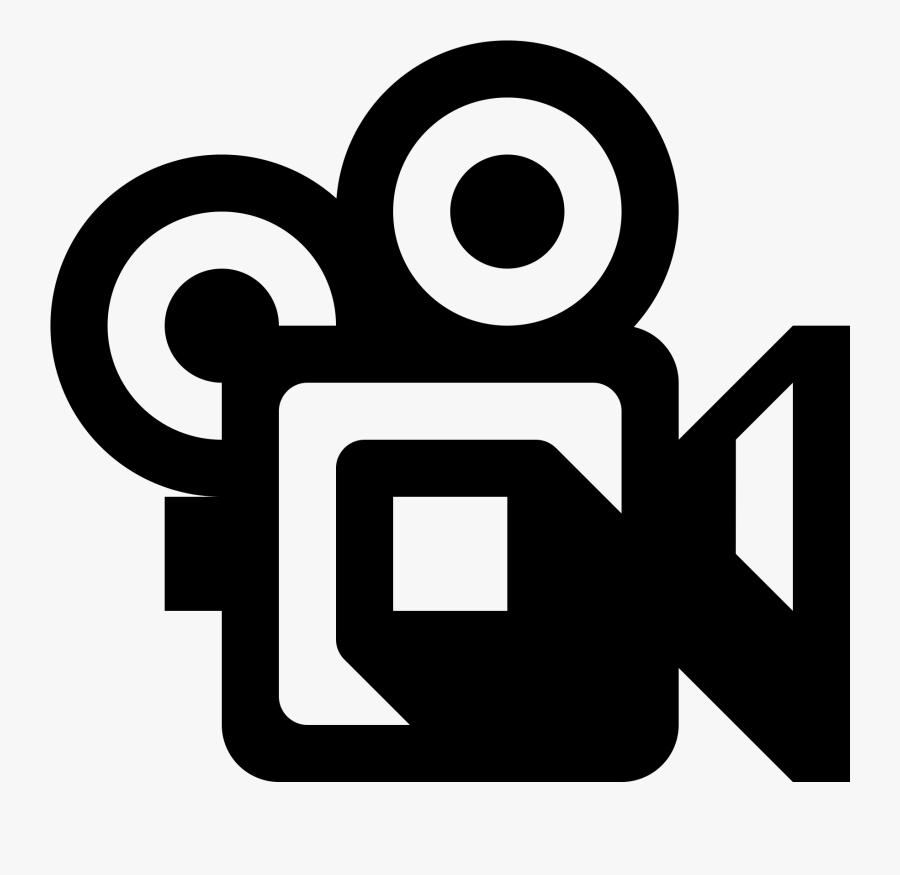 Transparent Movie Camera Clipart Black And White - Видеокамера Вектор Png, Transparent Clipart