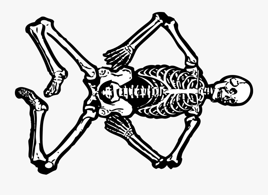 Skeleton Dead Free Vector - Dead Skeleton Cartoon, Transparent Clipart