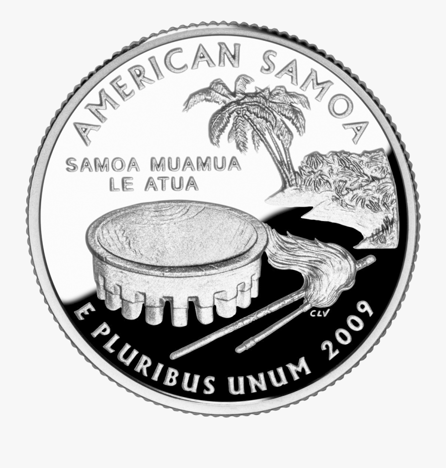 Dime Clipart - State Quarter American Samoa, Transparent Clipart