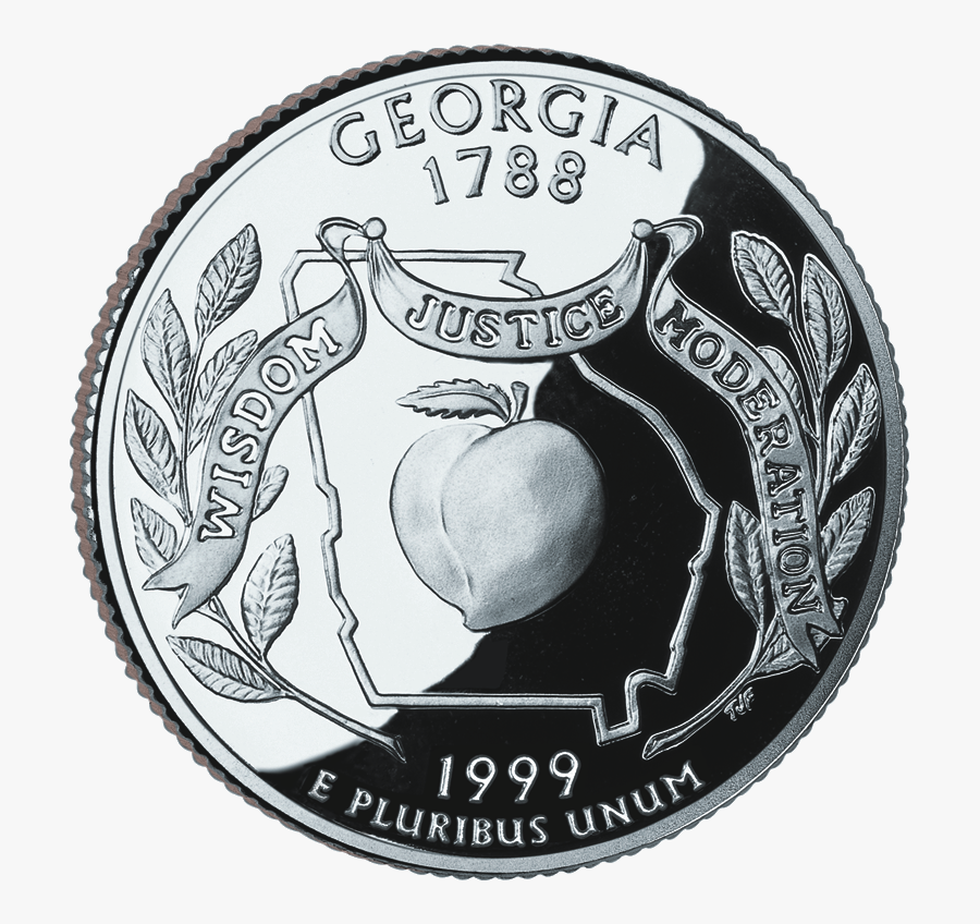 Transparent Georgia Flag Png - Georgia Quarter, Transparent Clipart