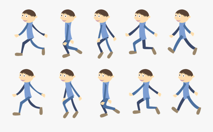 Walk Cycle Boy - Realistic Animated Walk Cycle Png , Free Transparent