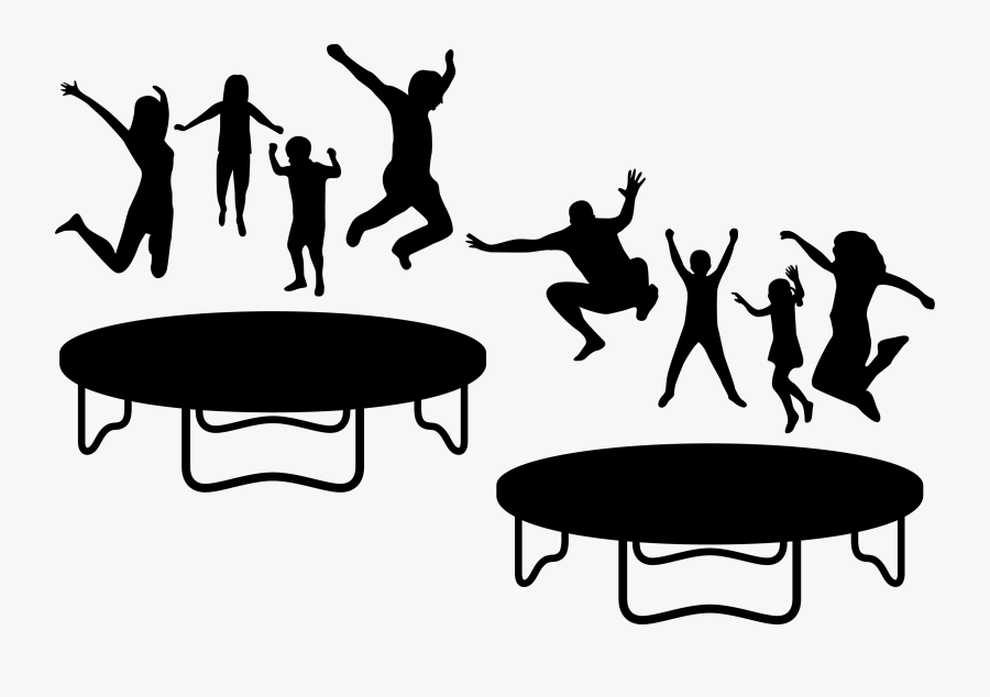 Trampoline Euclidean Vector Jumping - Silhouette Trampoline Png, Transparent Clipart