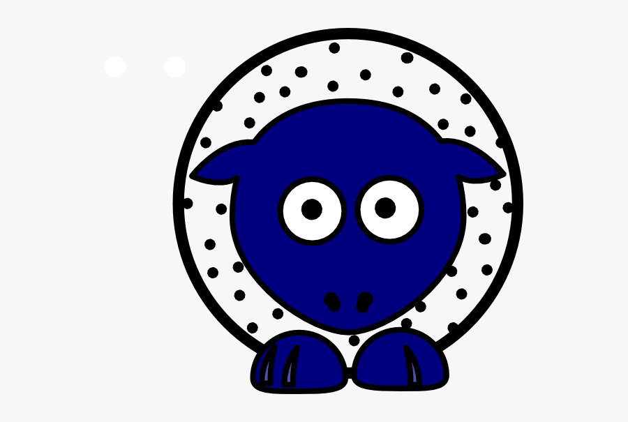 White With Black Polka-dots And Blue Feet Wider Body - Clip Art, Transparent Clipart