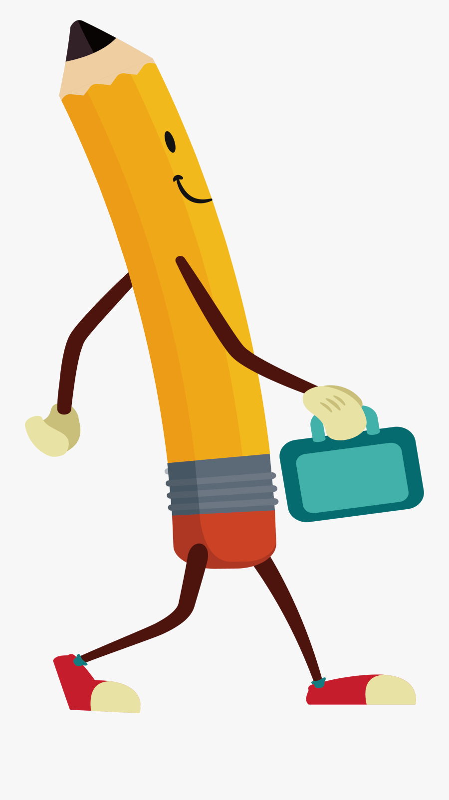 Clipart Walking Couple Old Indian - Pencil Walking To School, Transparent Clipart