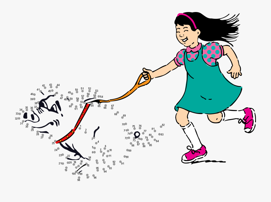 Connect The Dots - Take The Dog For A Walk, Transparent Clipart
