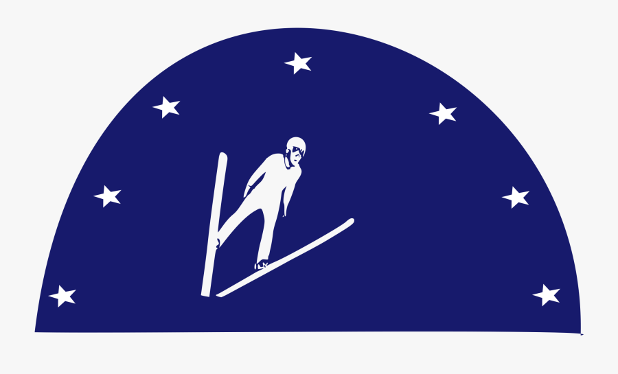 Blue,silhouette,area - Skiing, Transparent Clipart