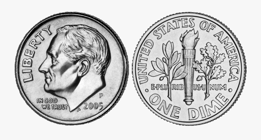 Coin Clipart Quarter Tail - 10 Cent Münze Usa, Transparent Clipart