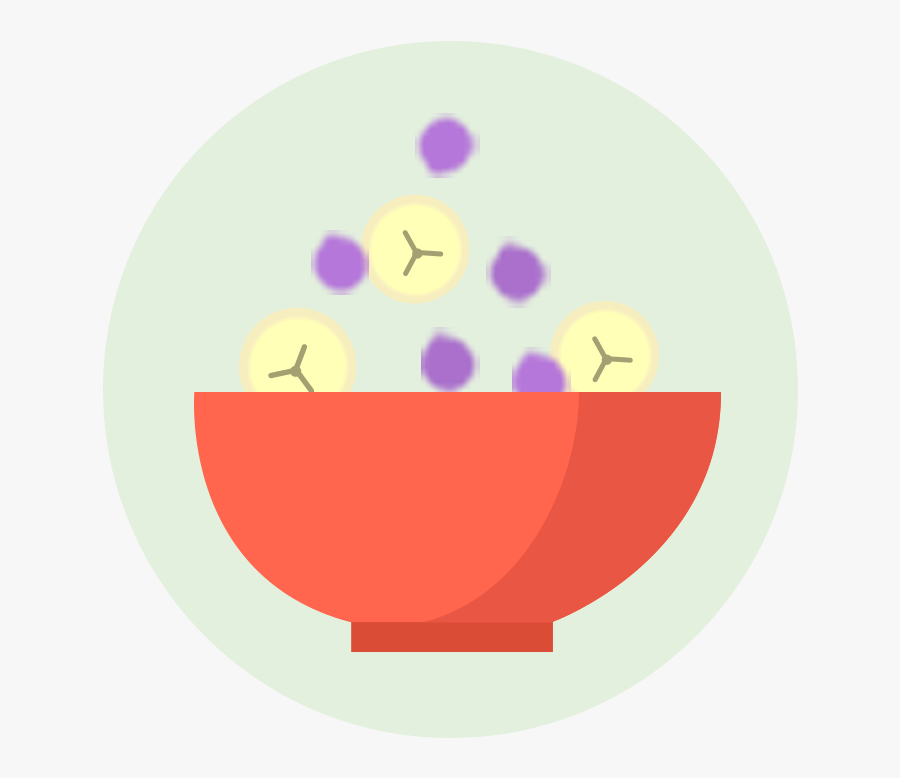 Fruits And Veggies Less Cereal More Fruit - Circle, Transparent Clipart