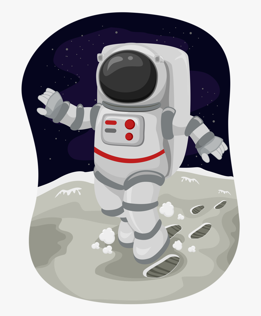 Transparent Astronaut Clipart Png - Astronaut On The Moon Clipart, Transparent Clipart
